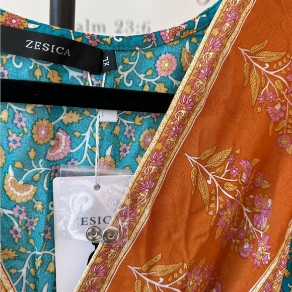 NWT BohoDeep V Neck Short Sleeves Maxi wrap Dress - Picture 6 of 10